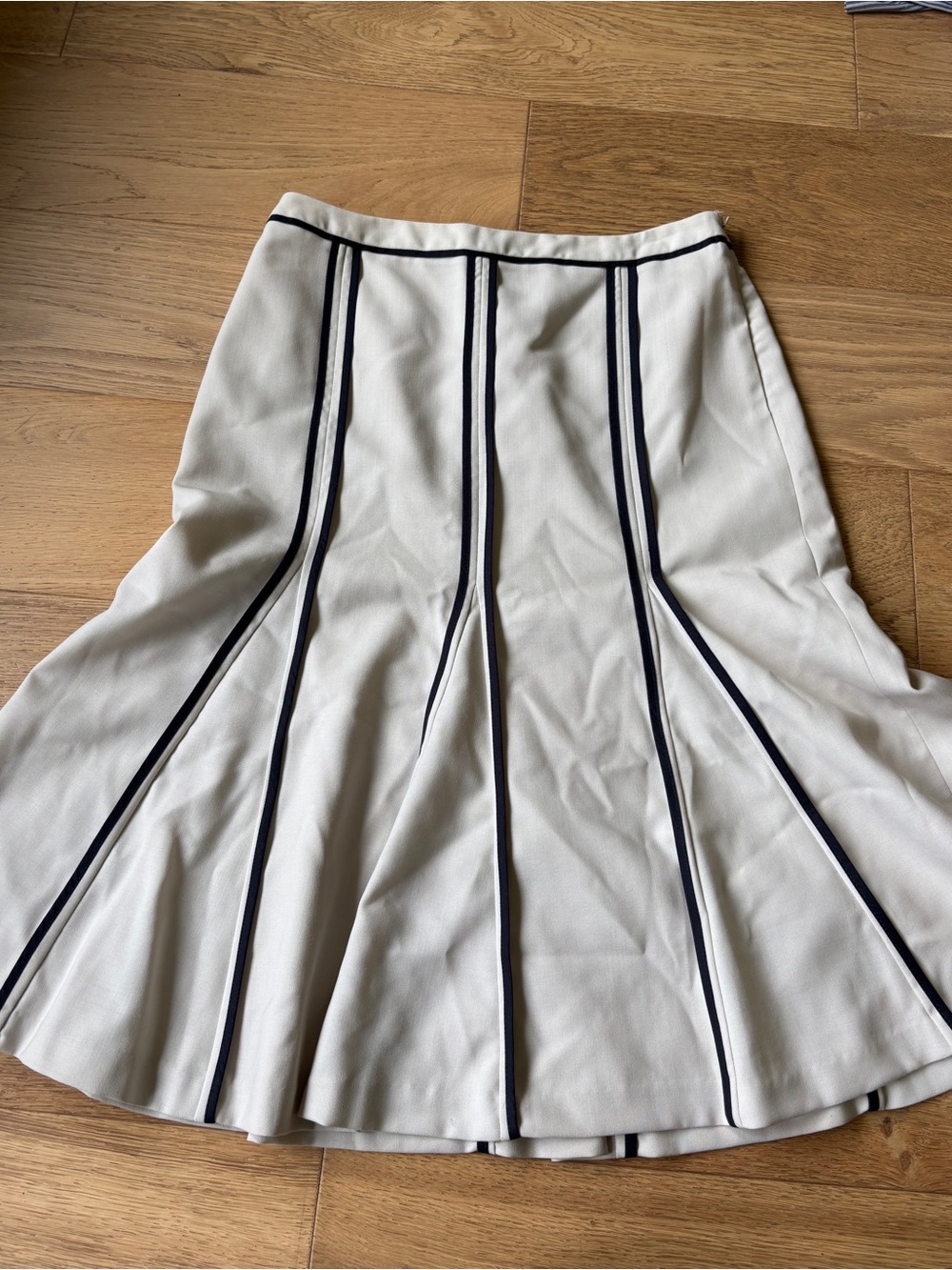 Ann Taylor loft wool blend pleated midi skirt womens 6
